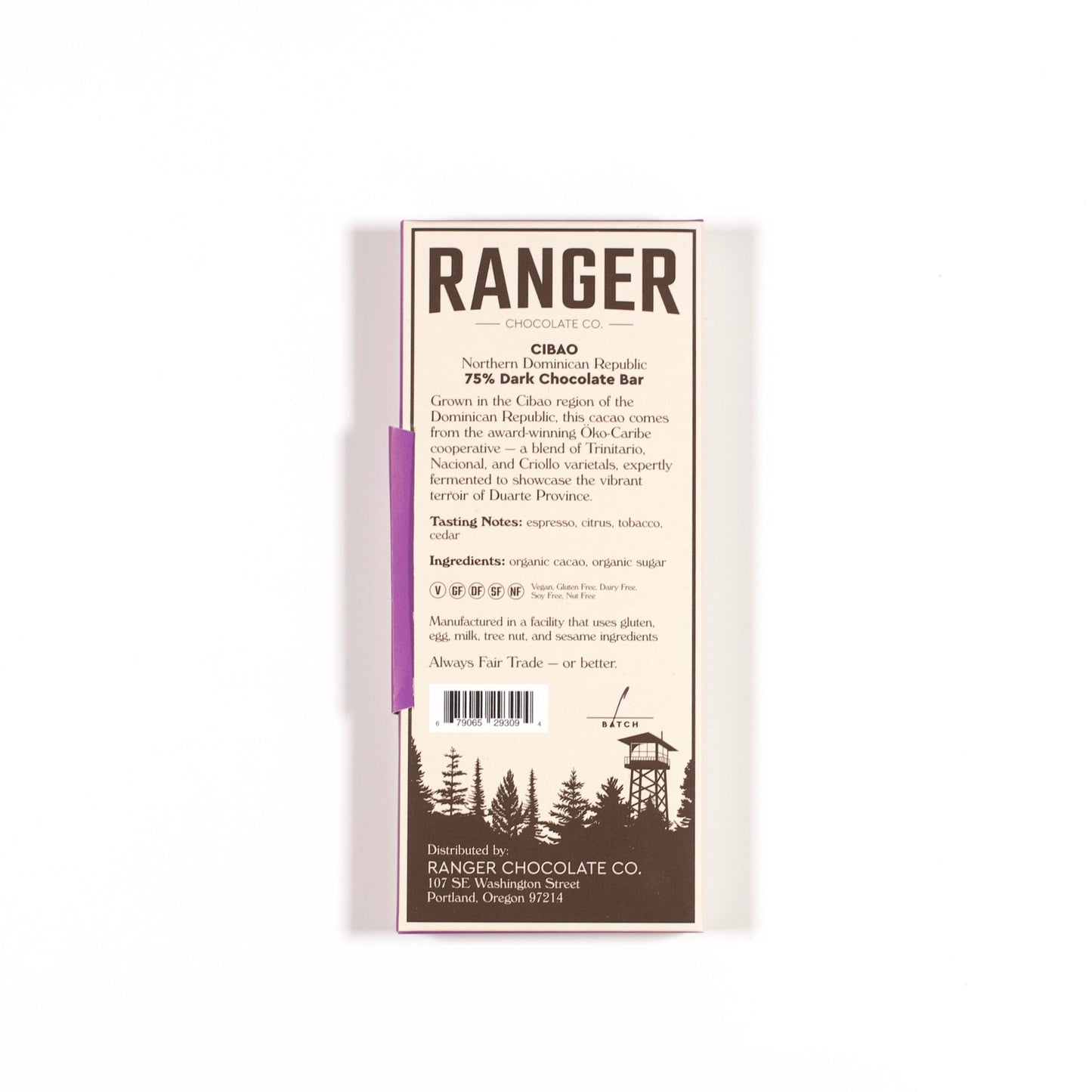 Cibao, Northern Dominican Republic, 75% Dark Chocolate Bar