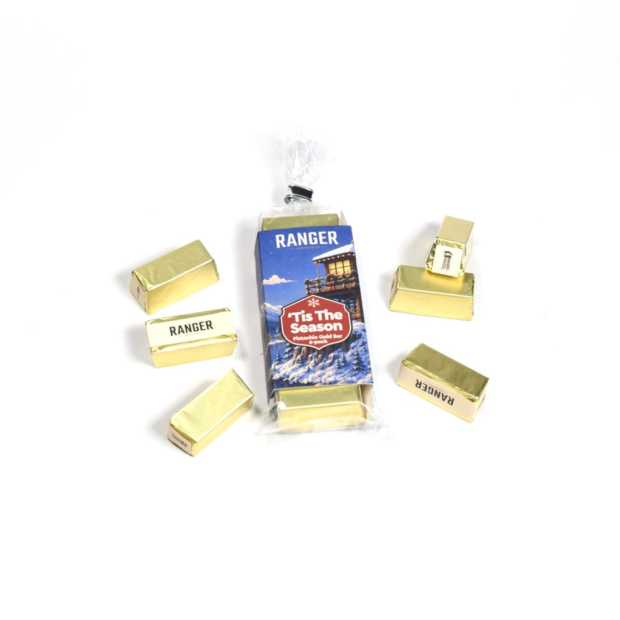 ’Tis The Season Pistachio Gold Bars, 6-Pack (Winter/Holiday)